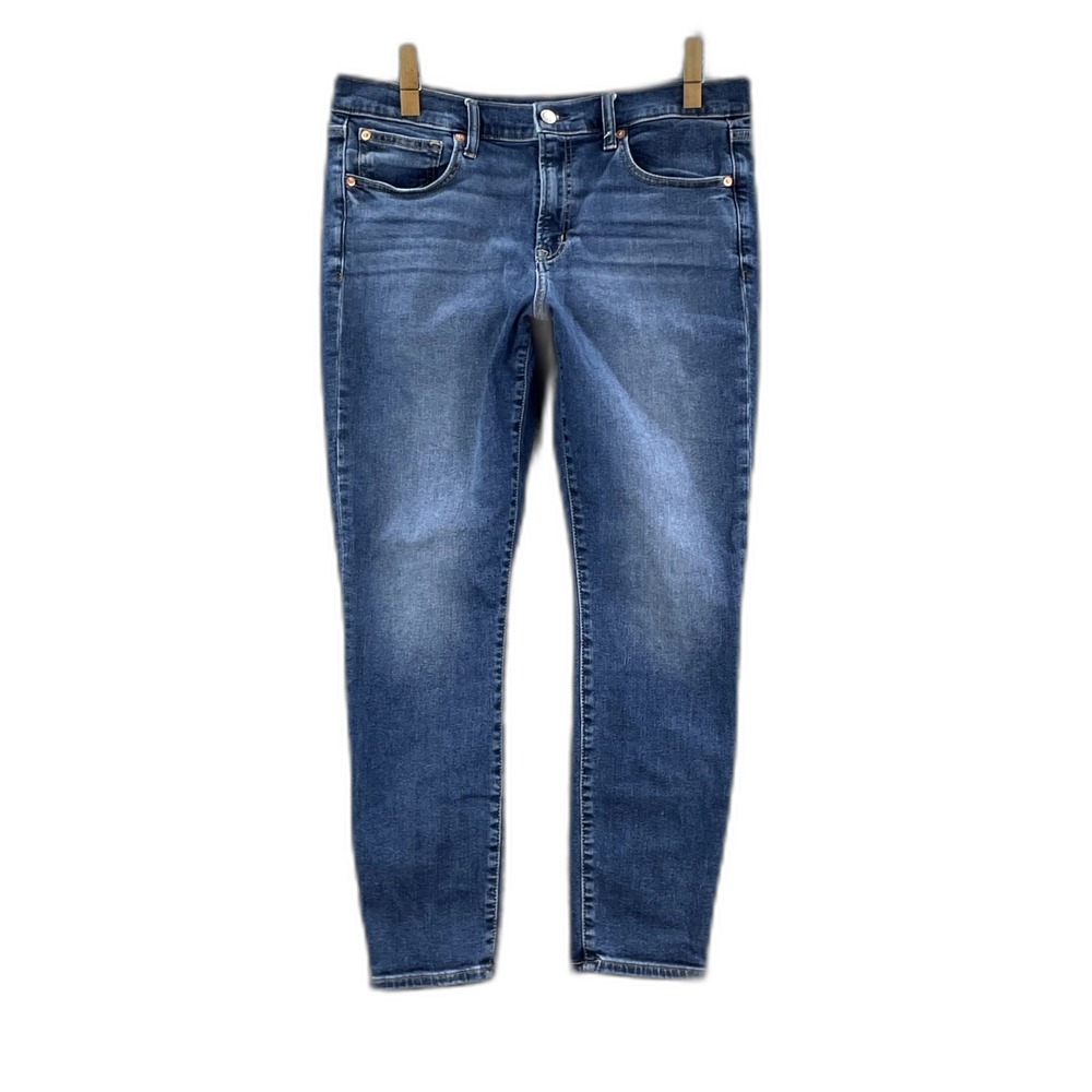 Gap True Skinny Jeans Womens 32/14 Blue Denim Stretch Mid Rise Academia Corpore‎